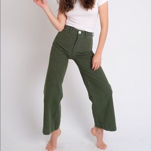 Jesse Kamm Sailor Pant in Olive Size 6